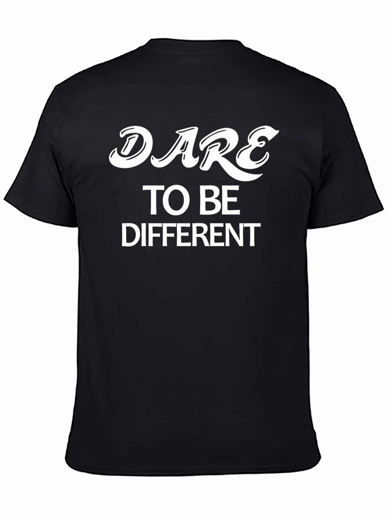 Dare to Be Different Black Graphic T-Shirt