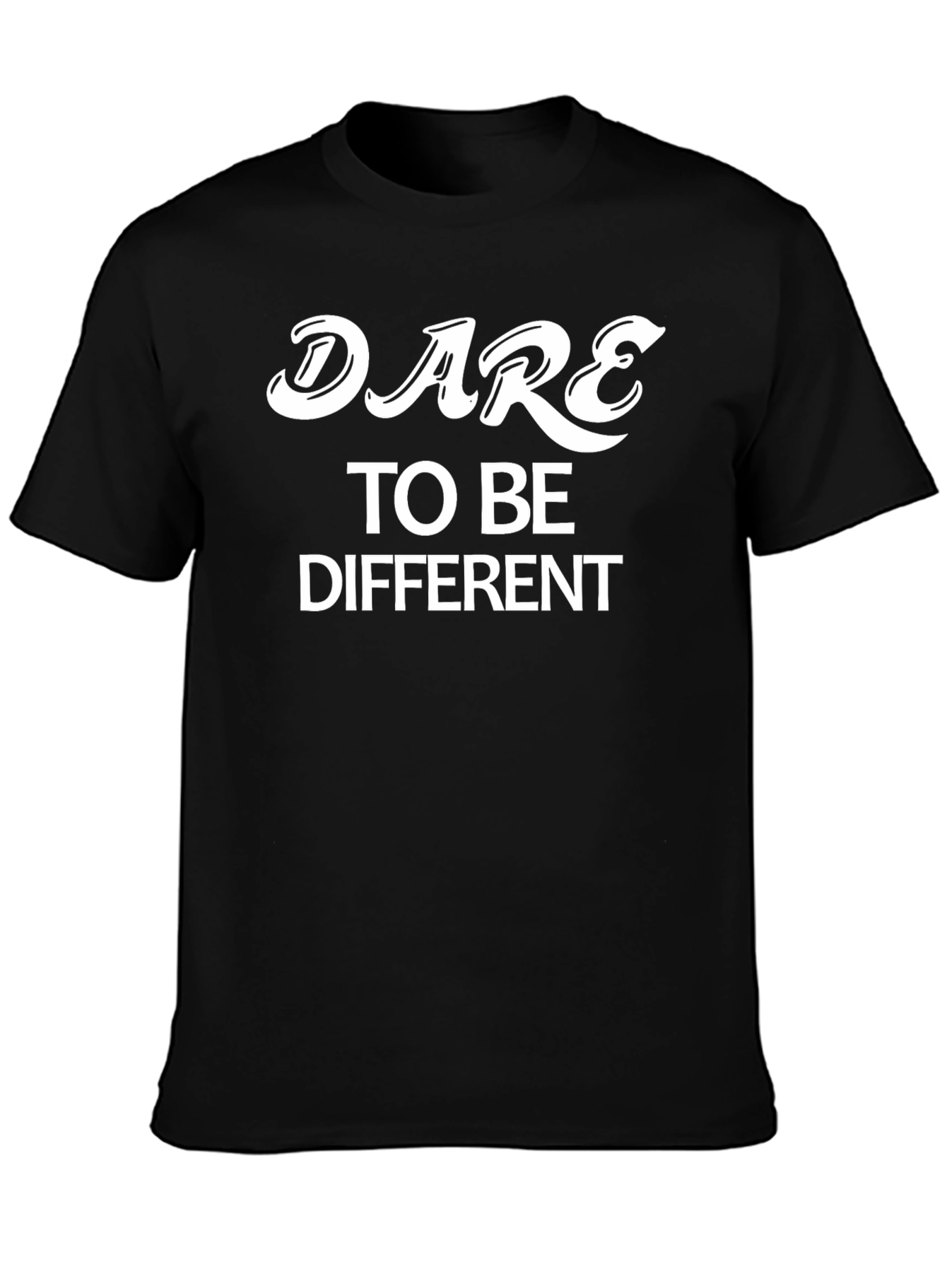 Dare to Be Different Black Graphic T-Shirt