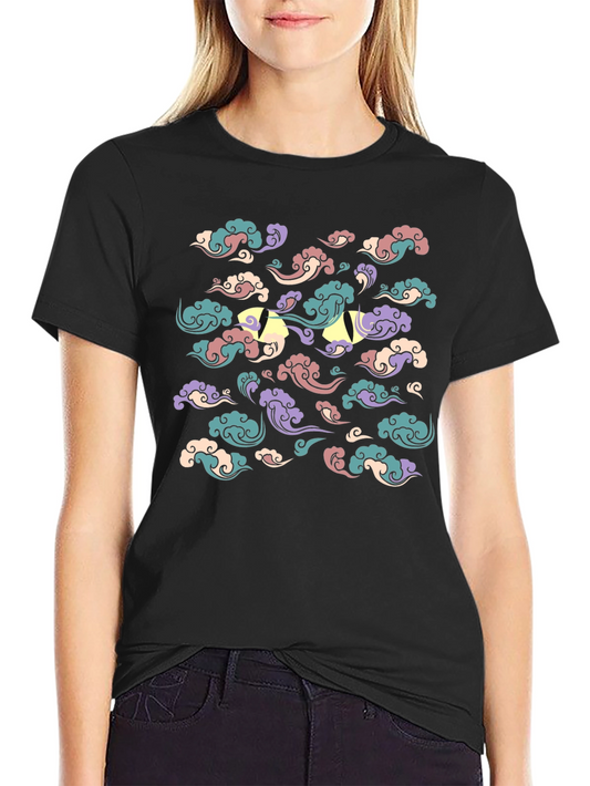 Mystic Cloud Cat Eyes Graphic Tee - Soft Cotton Blend