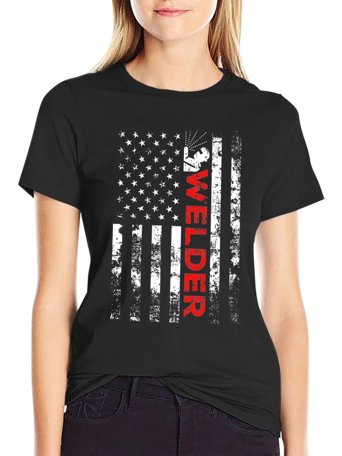 Welder USA Flag Graphic T-Shirt