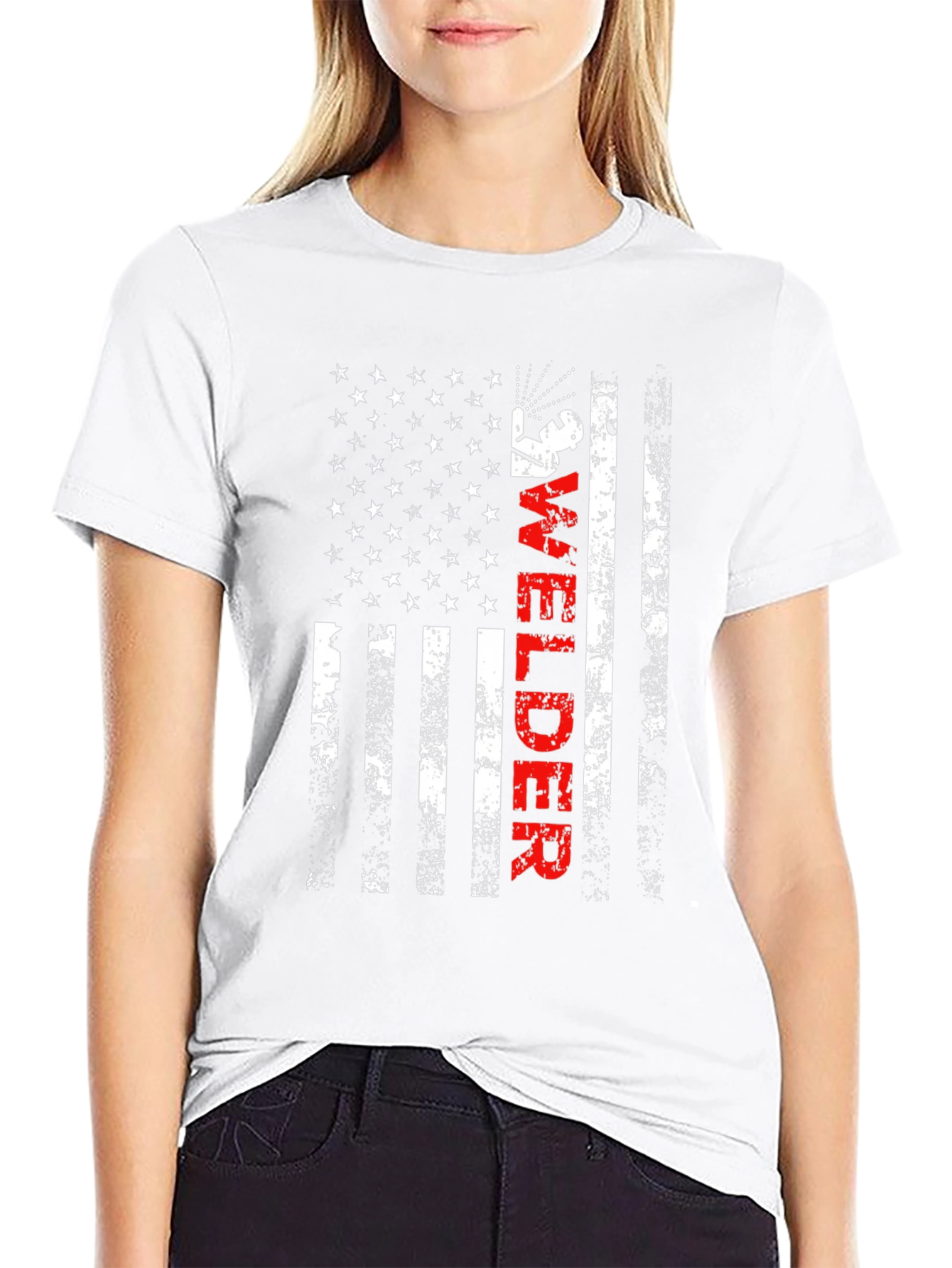 Welder USA Flag Graphic T-Shirt