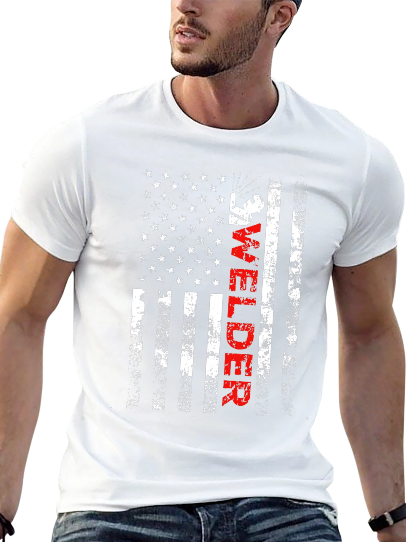 Welder USA Flag Graphic T-Shirt