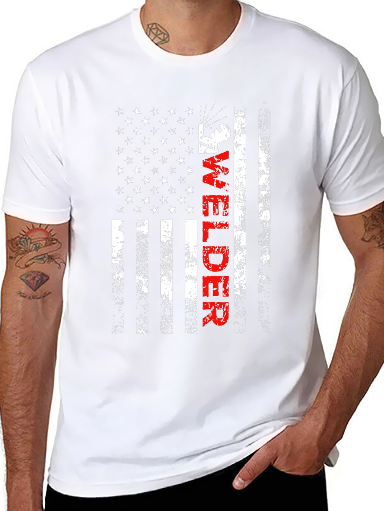Welder USA Flag Graphic T-Shirt