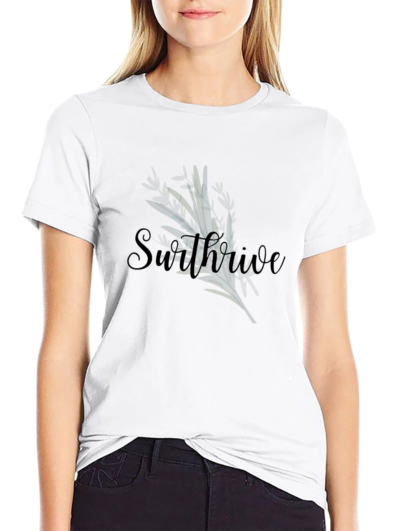 Stylish Swthrive Graphic Black T-Shirt