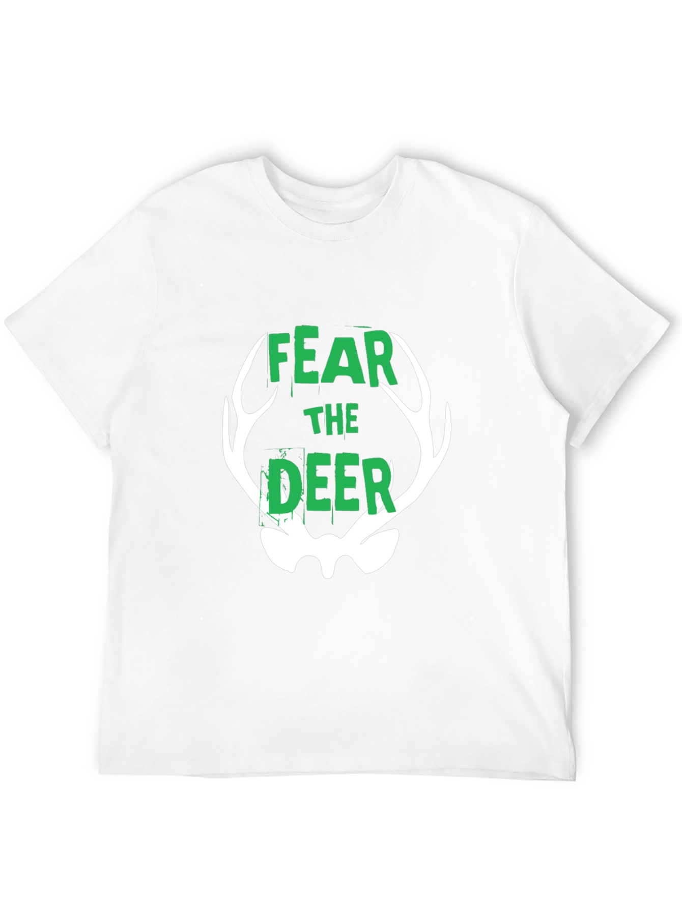 Fear the Deer Graphic Tee - Black Cotton T-Shirt