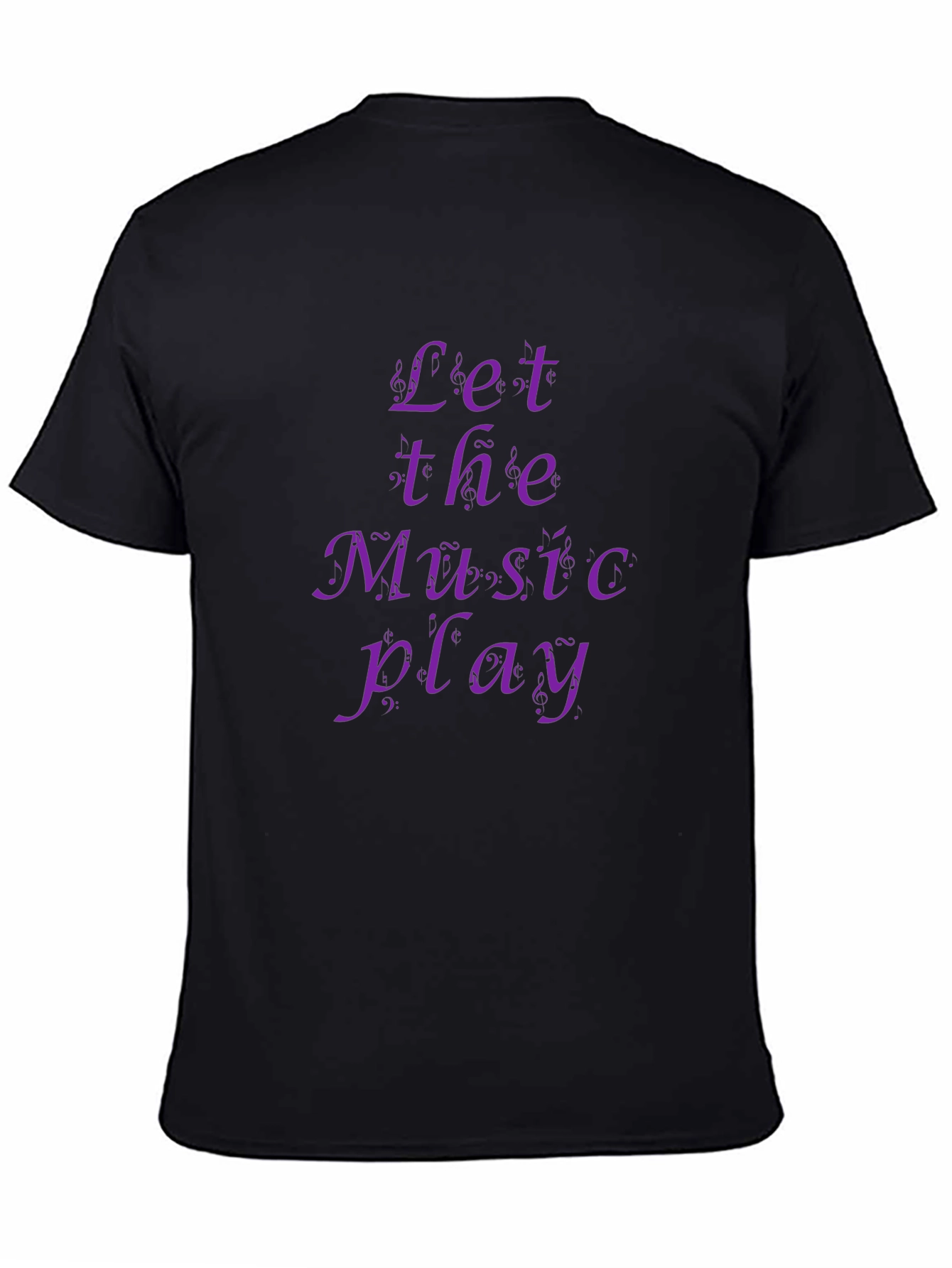 Let the Music Play - Black Graphic Tee