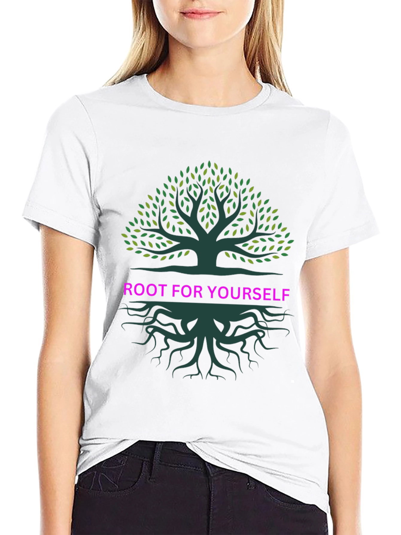 Root for Yourself Graphic Tree T-Shirt