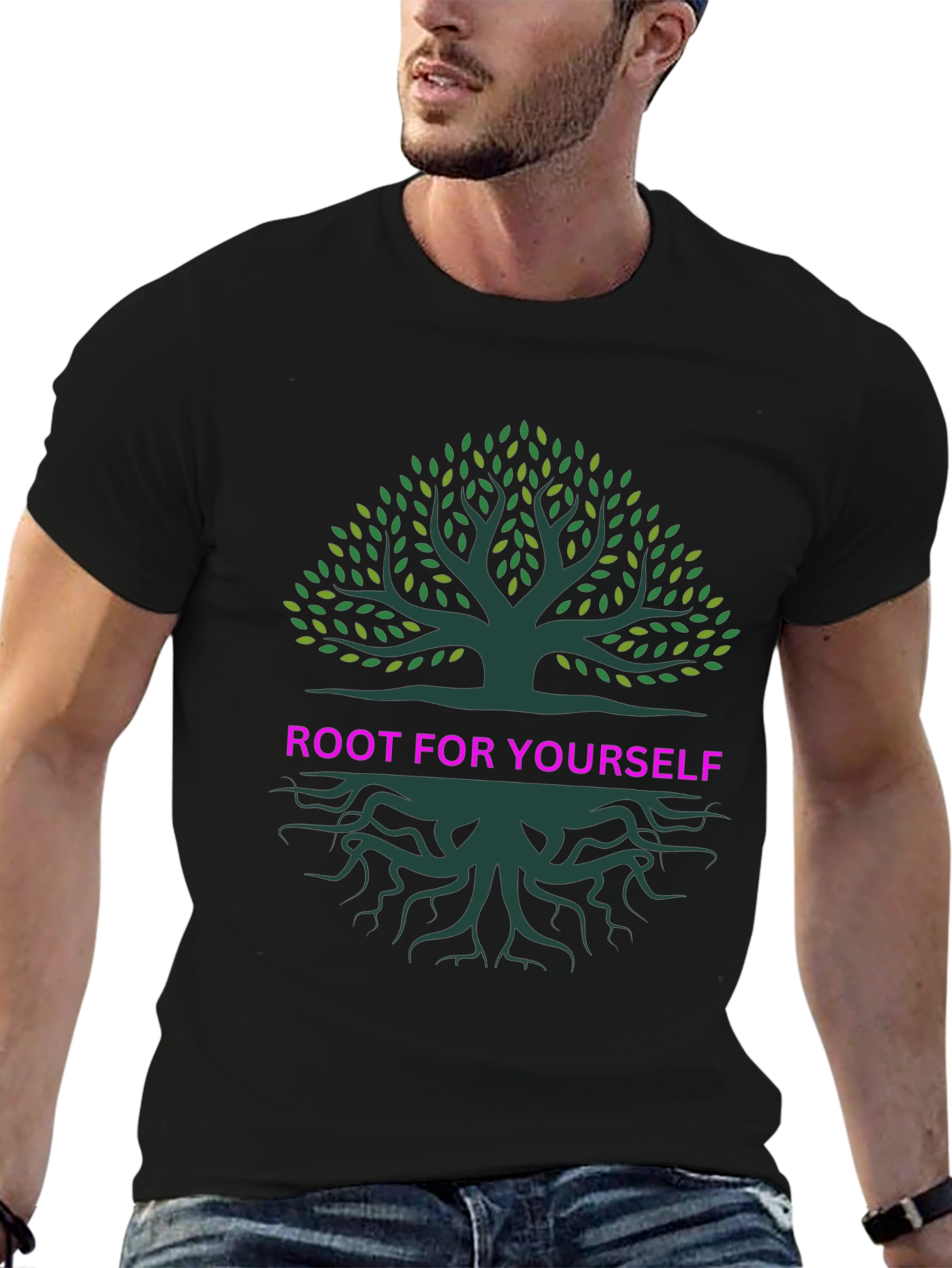 Root for Yourself Graphic Tree T-Shirt