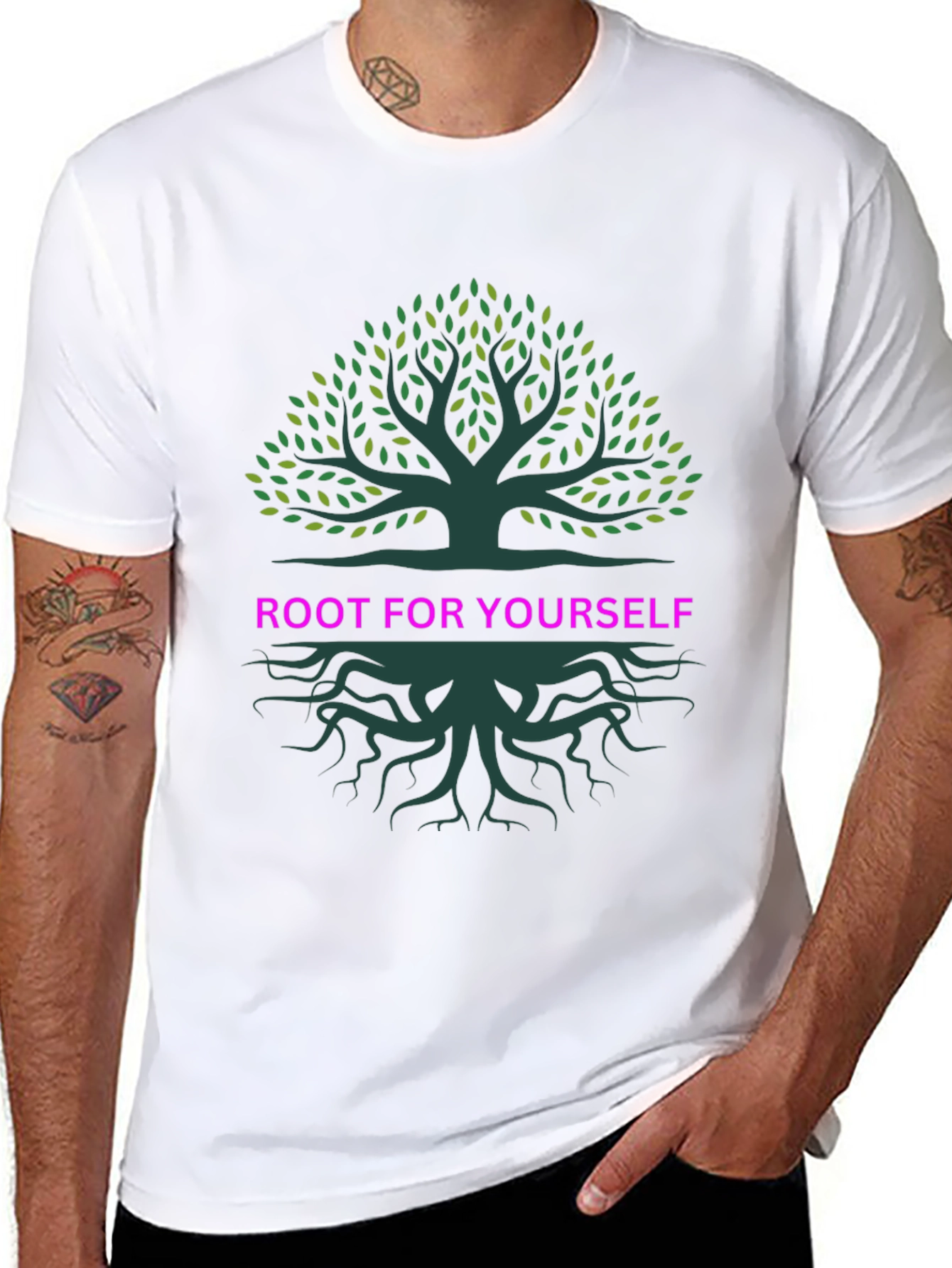 Root for Yourself Graphic Tree T-Shirt