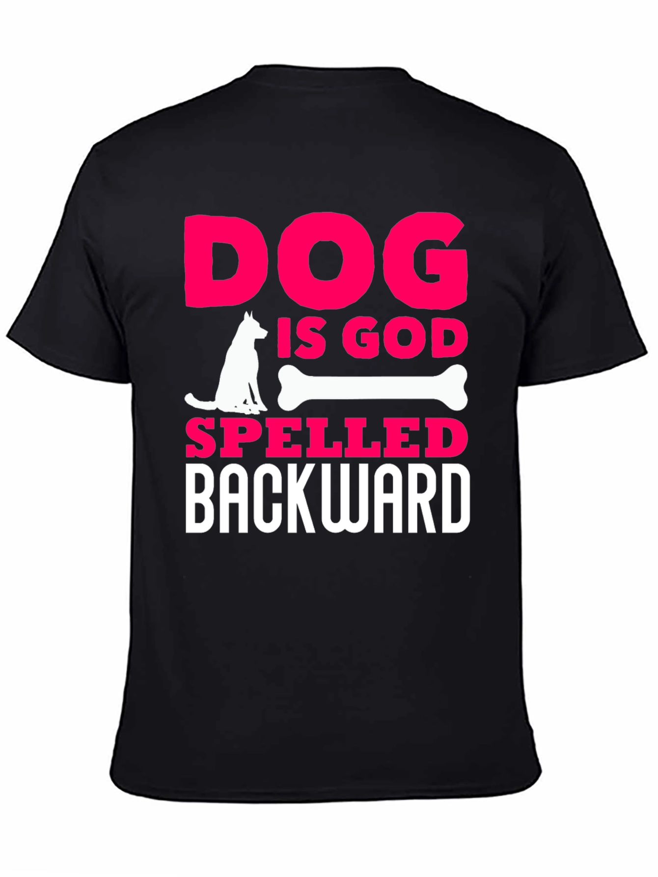 Dog Is God Backwards Graphic T-Shirt