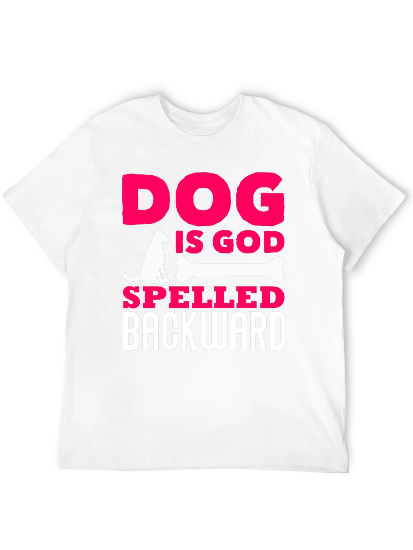 Dog Is God Backwards Graphic T-Shirt