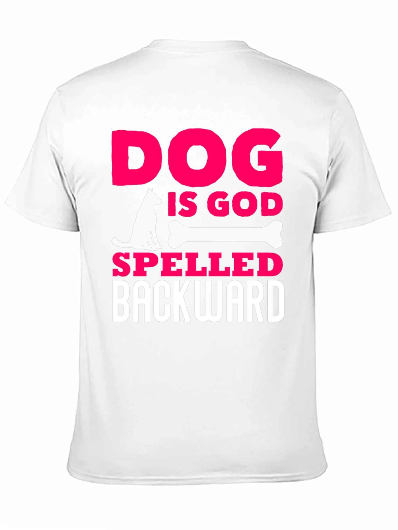 Dog Is God Backwards Graphic T-Shirt