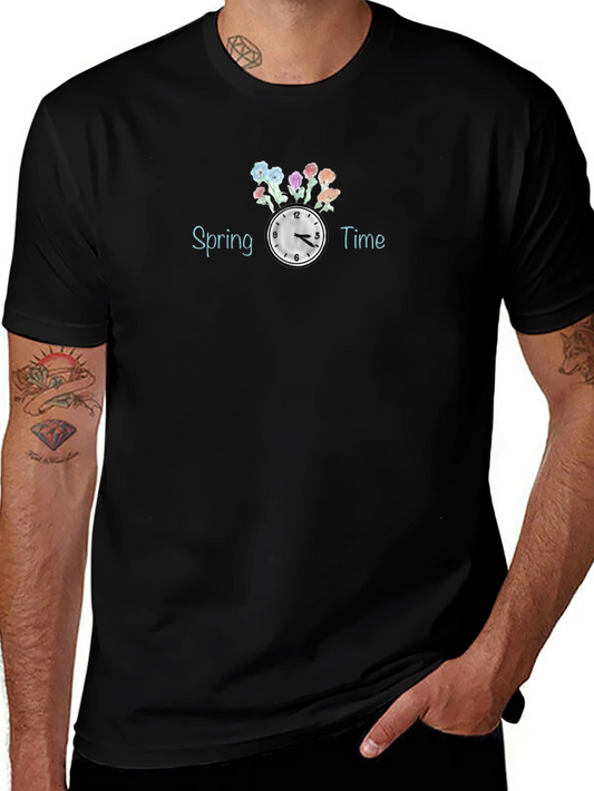 Spring Time Floral Clock T-Shirt