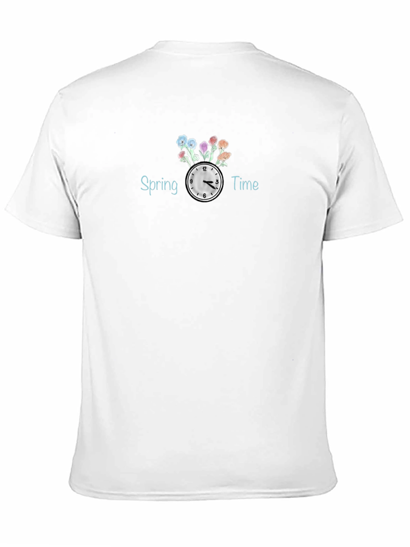 Spring Time Floral Clock T-Shirt