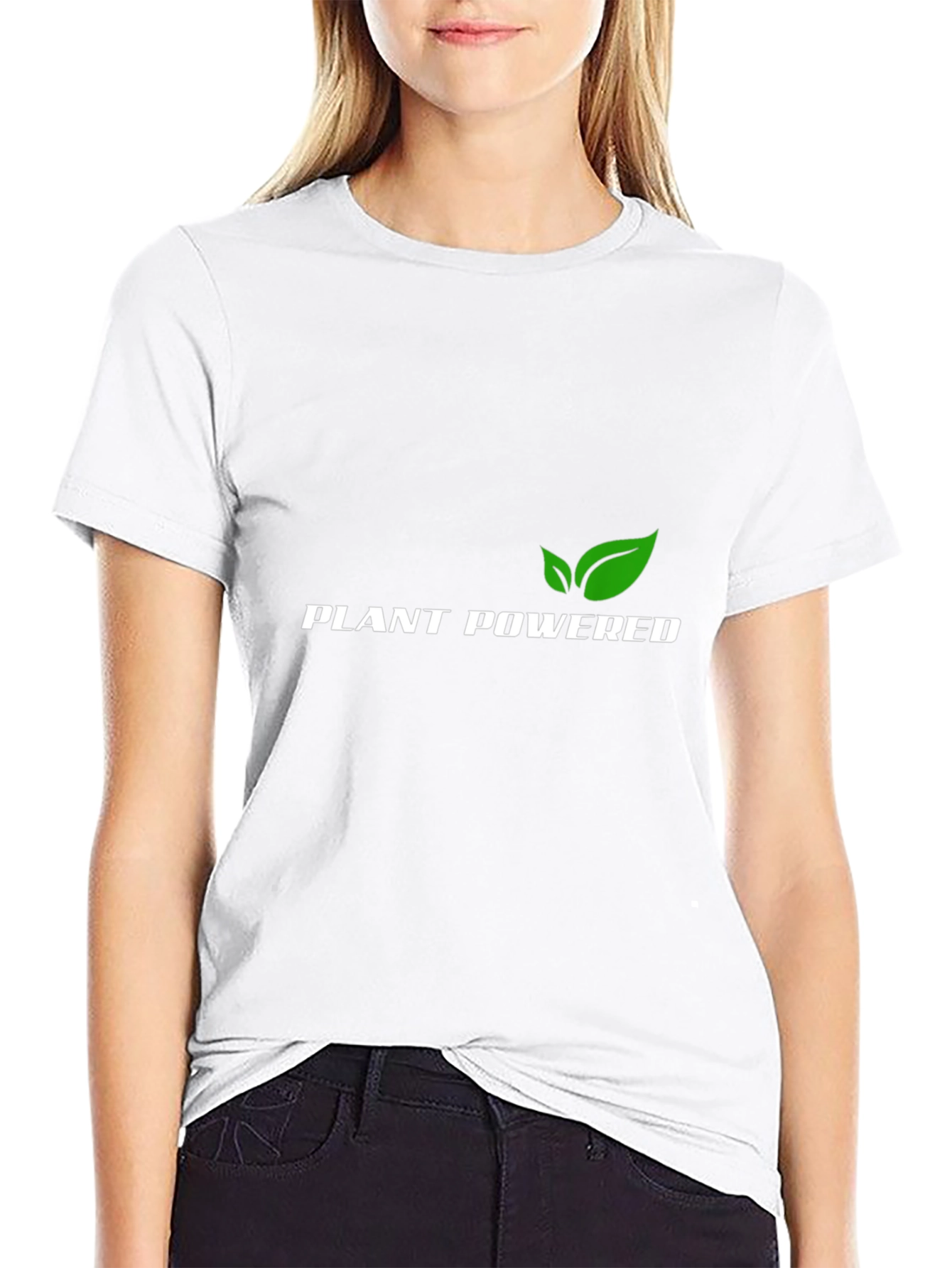 Plant Powered Black T-Shirt Vegan Friendly