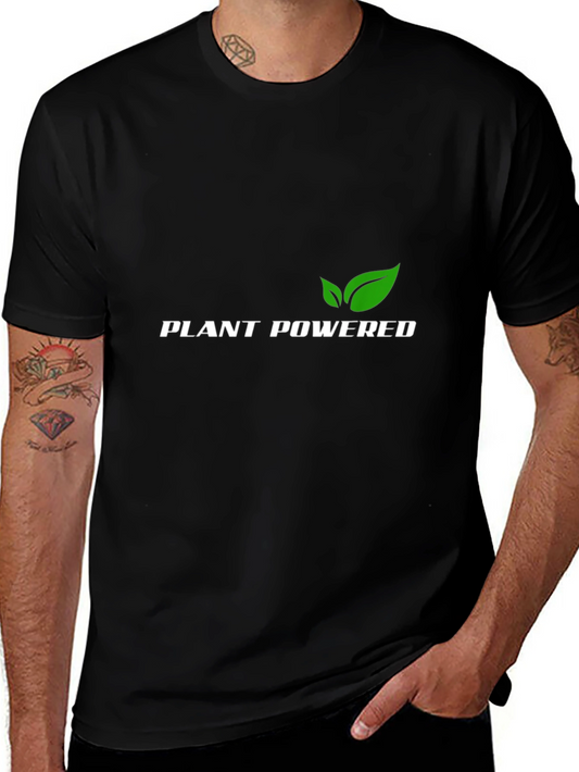 Plant Powered Black T-Shirt Vegan Friendly