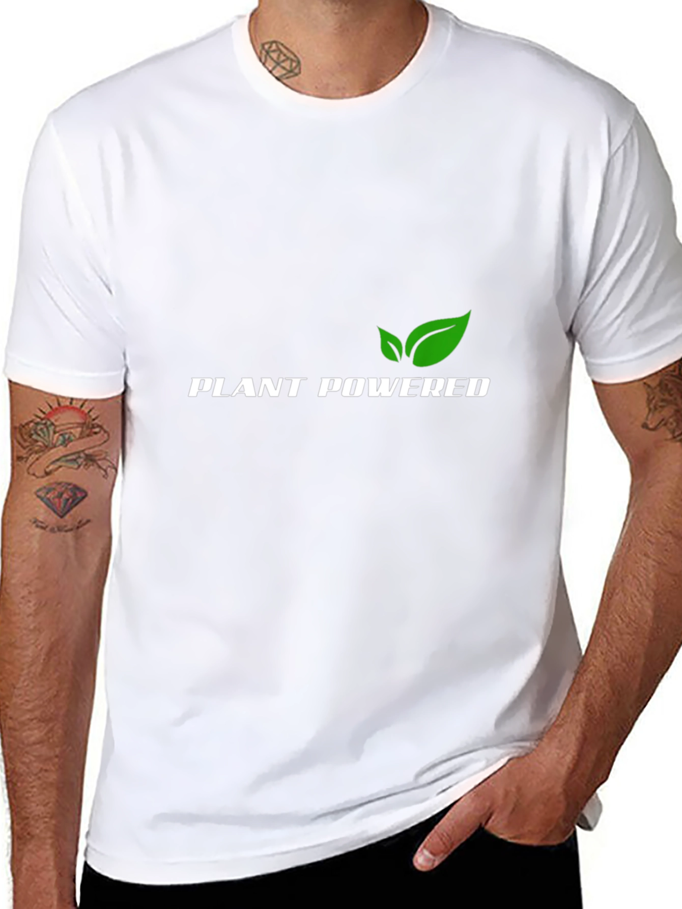 Plant Powered Black T-Shirt Vegan Friendly