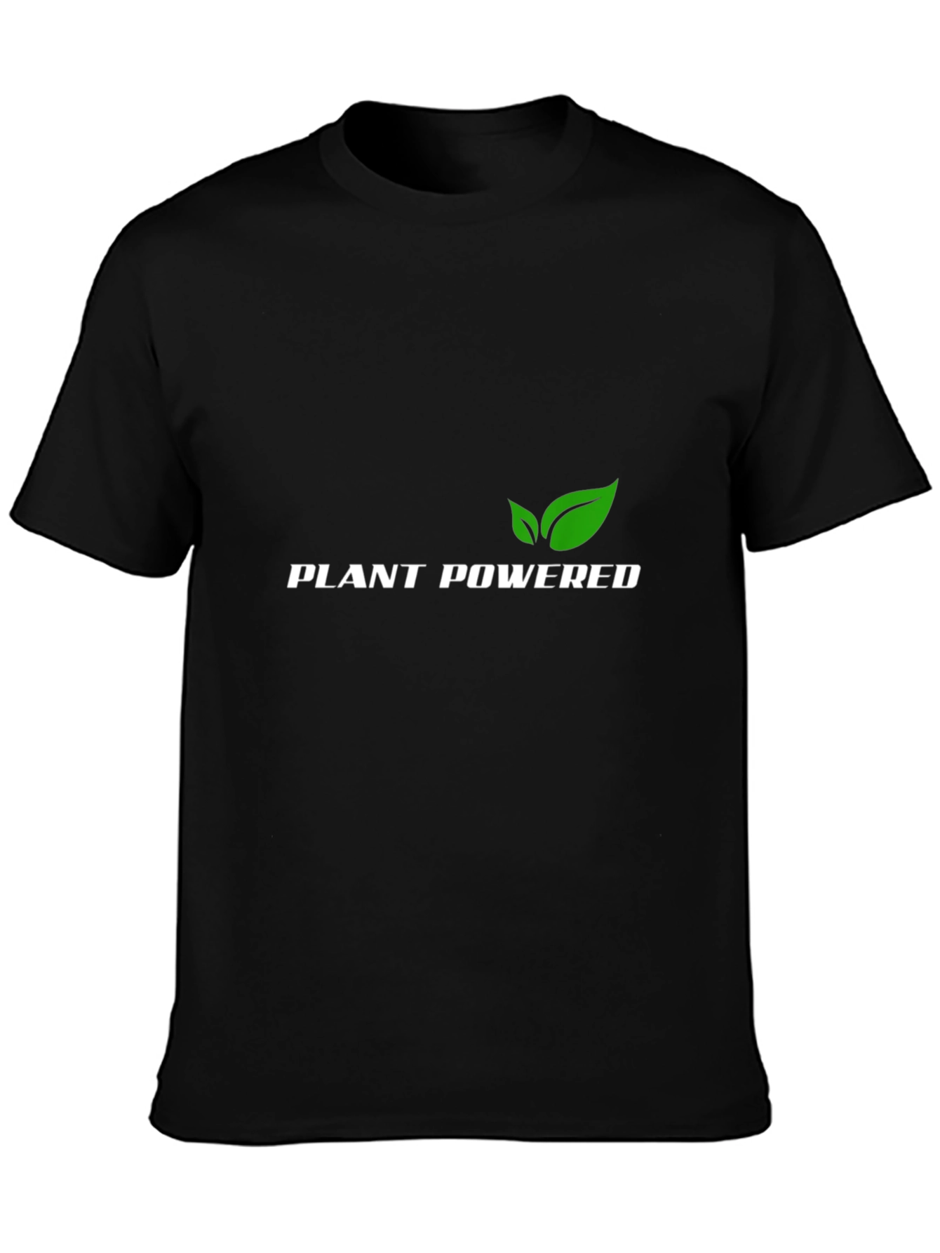 Plant Powered Black T-Shirt Vegan Friendly