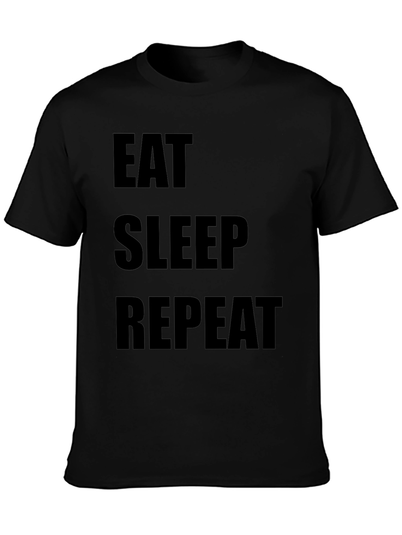 Eat Sleep Repeat Black T-Shirt
