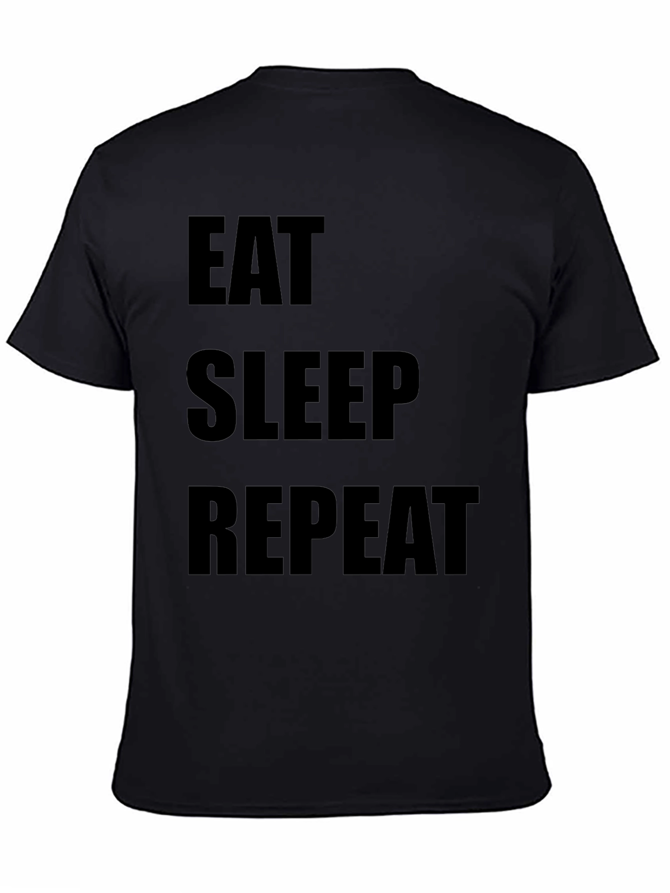 Eat Sleep Repeat Black T-Shirt