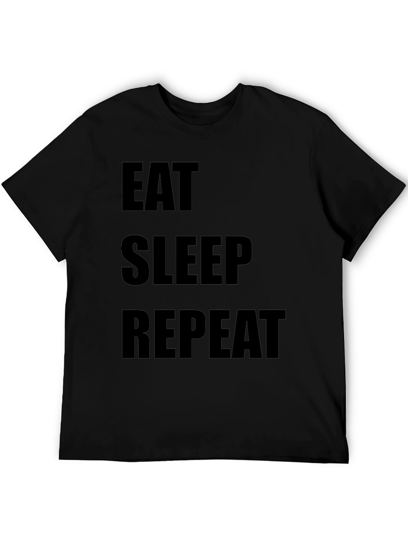 Eat Sleep Repeat Black T-Shirt