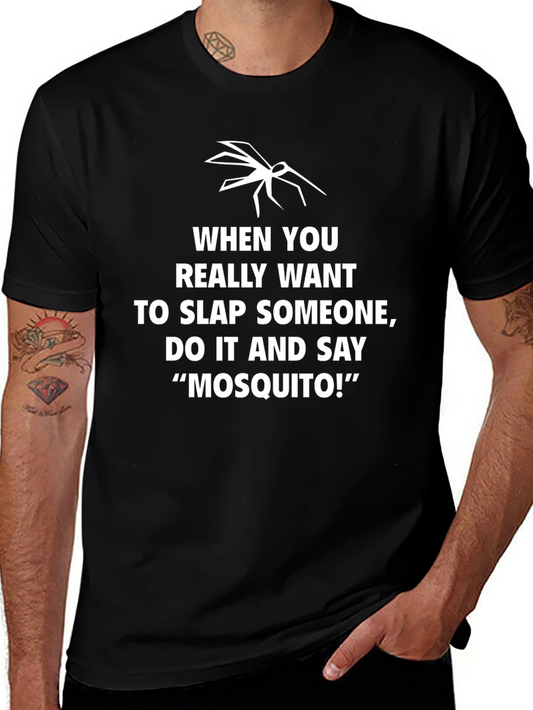 Funny Mosquito Slap T-Shirt - Black