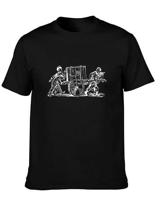Vintage Graphic T-Shirt - Black Cotton Tee