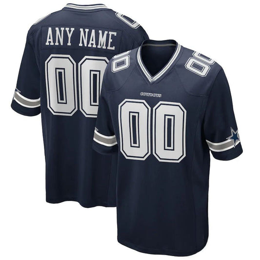 Custom1 Dallas Cowboys Navy Game Jerseys Stitched Football Jerseys
