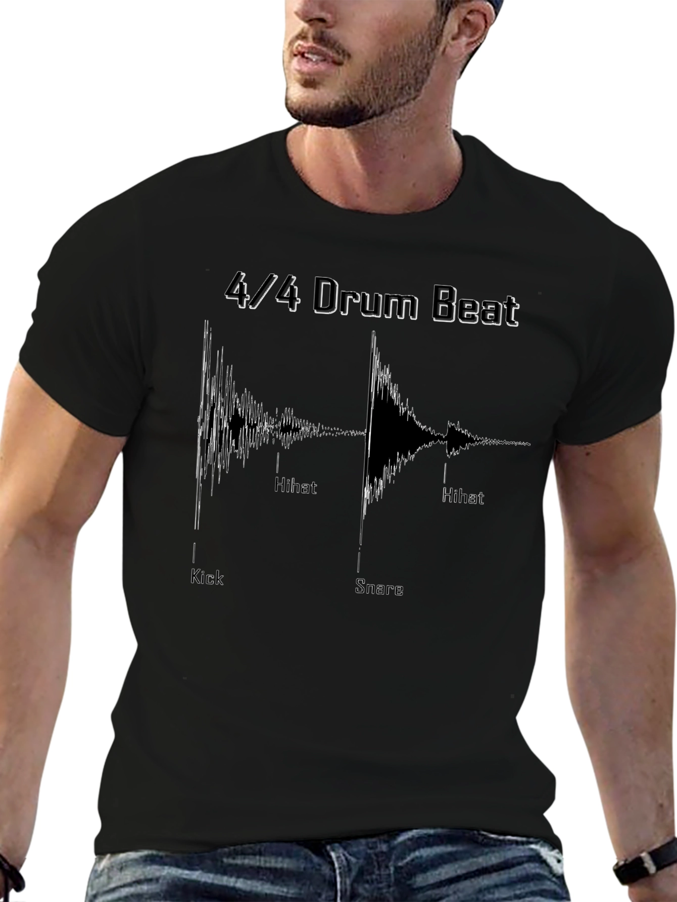 4/4 Drum Beat T-Shirt - Musician Tee