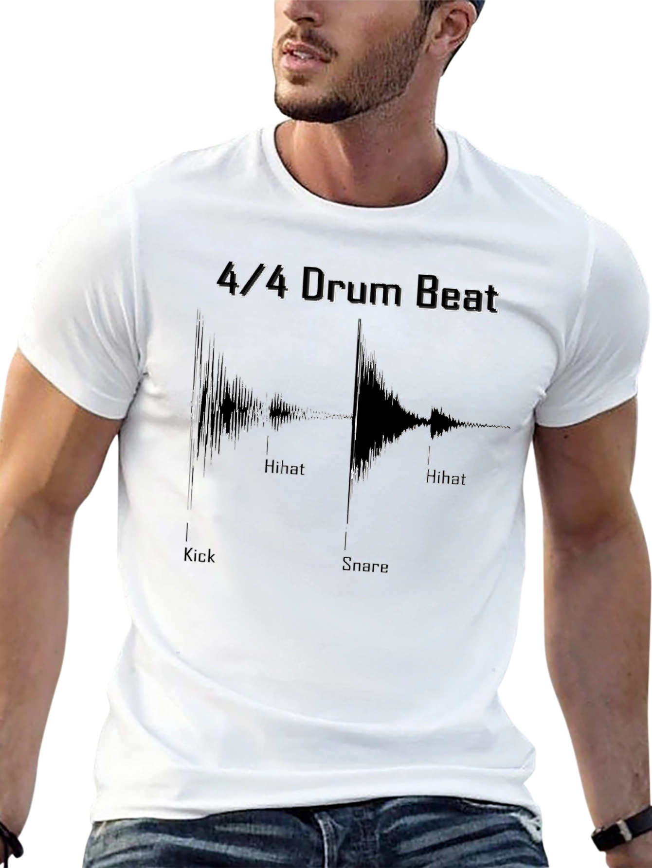 4/4 Drum Beat T-Shirt - Musician Tee
