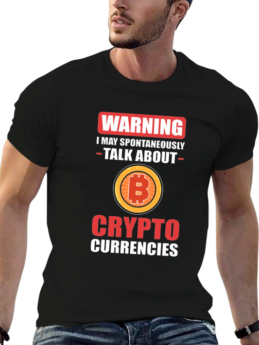 Warning Bitcoin Crypto T-Shirt