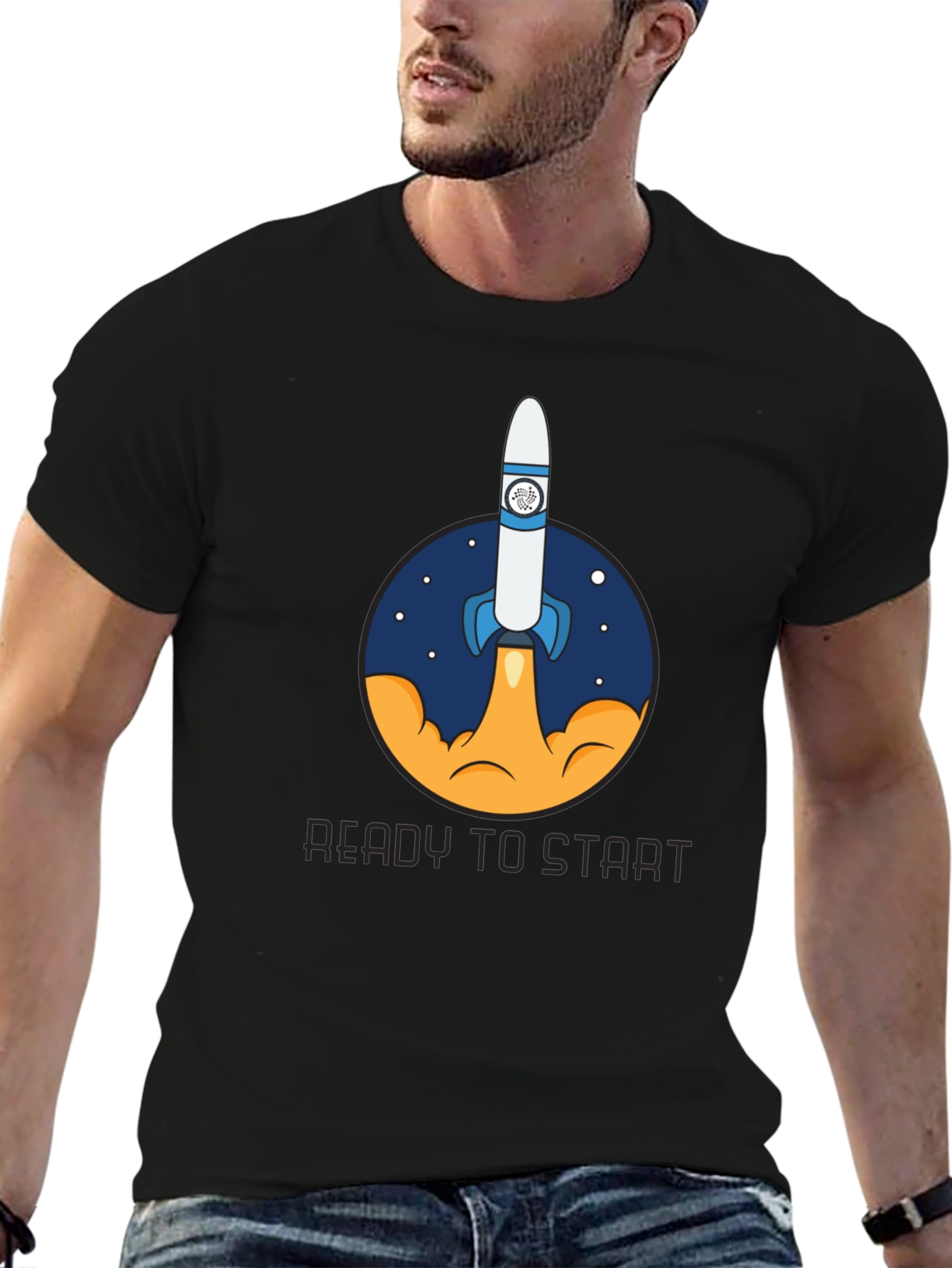 Rocket Launch Graphic T-Shirt - Ready to Start