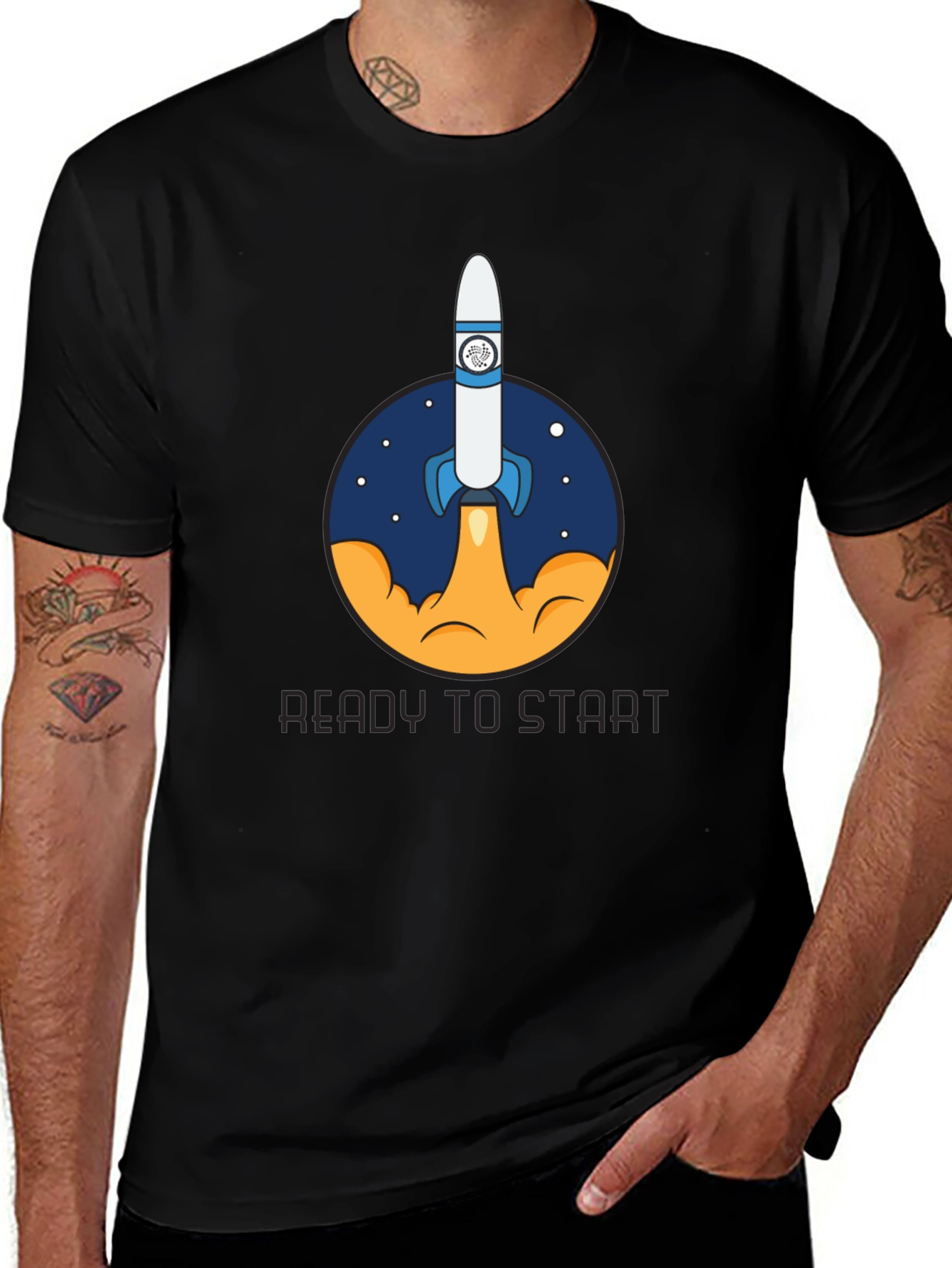 Rocket Launch Graphic T-Shirt - Ready to Start
