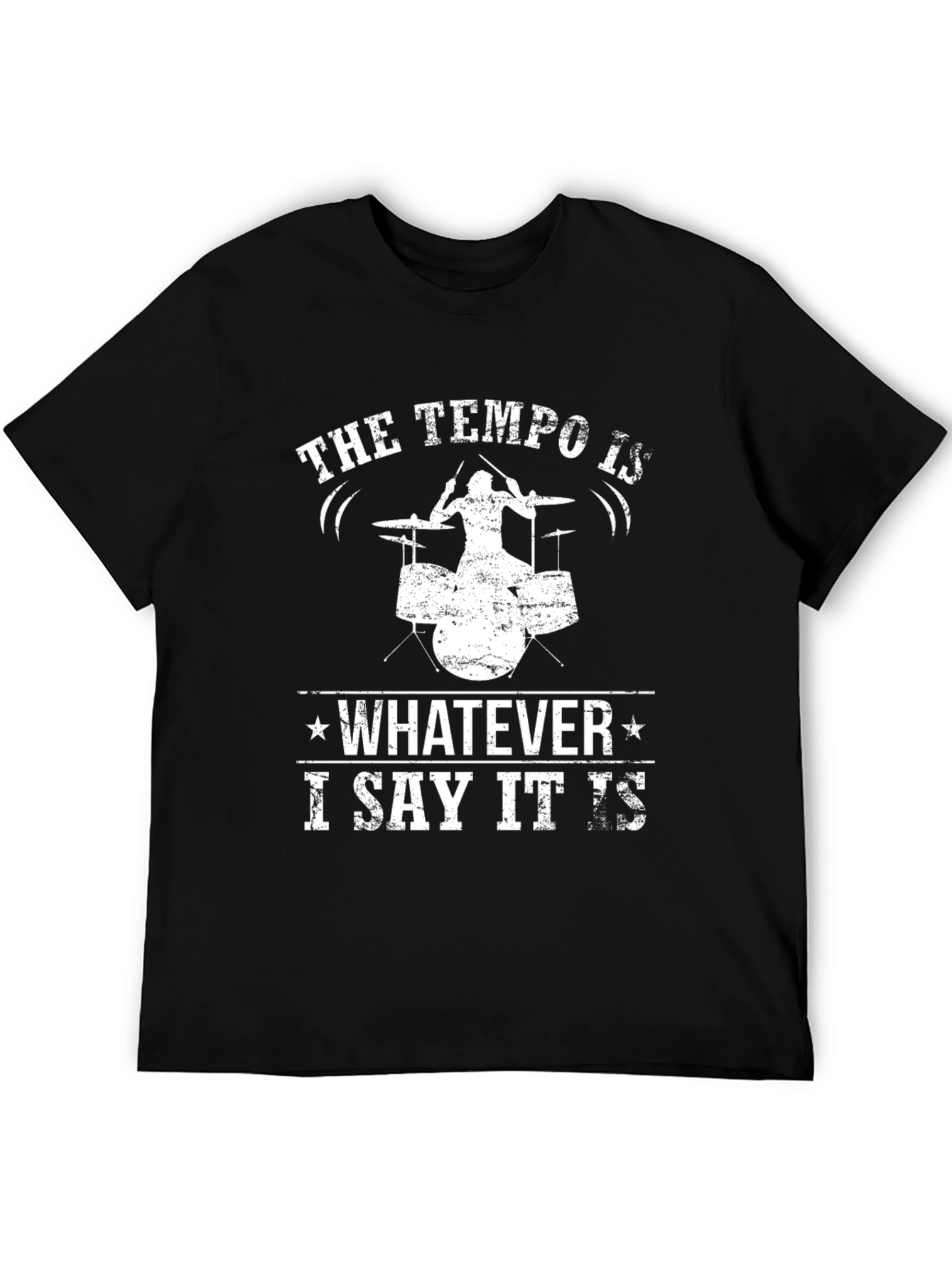 Tempo Drummer T-Shirt - Black Cotton Tee