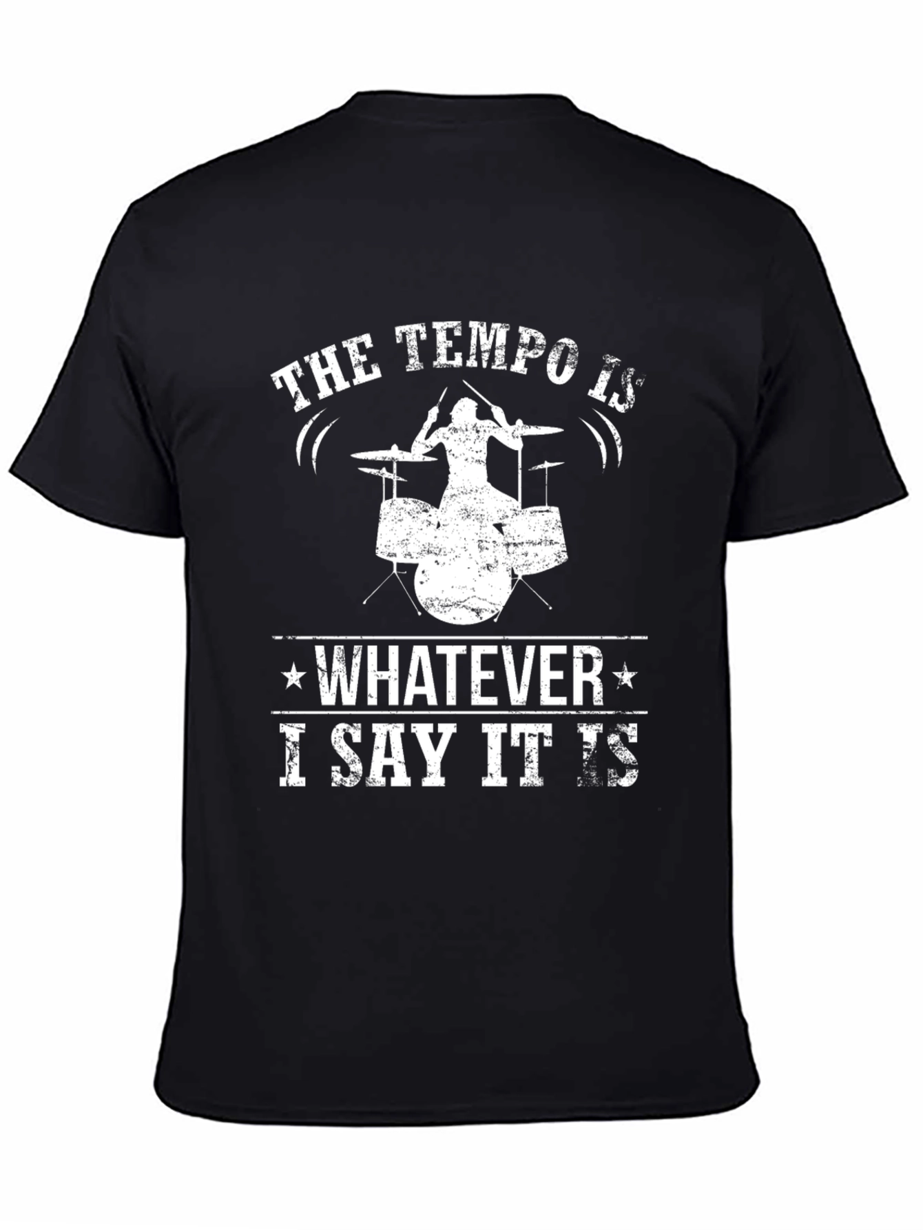 Tempo Drummer T-Shirt - Black Cotton Tee