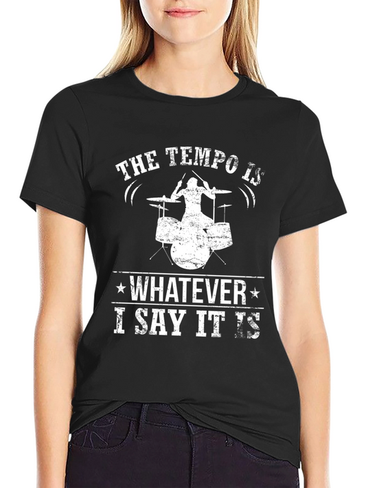 Tempo Drummer T-Shirt - Black Cotton Tee