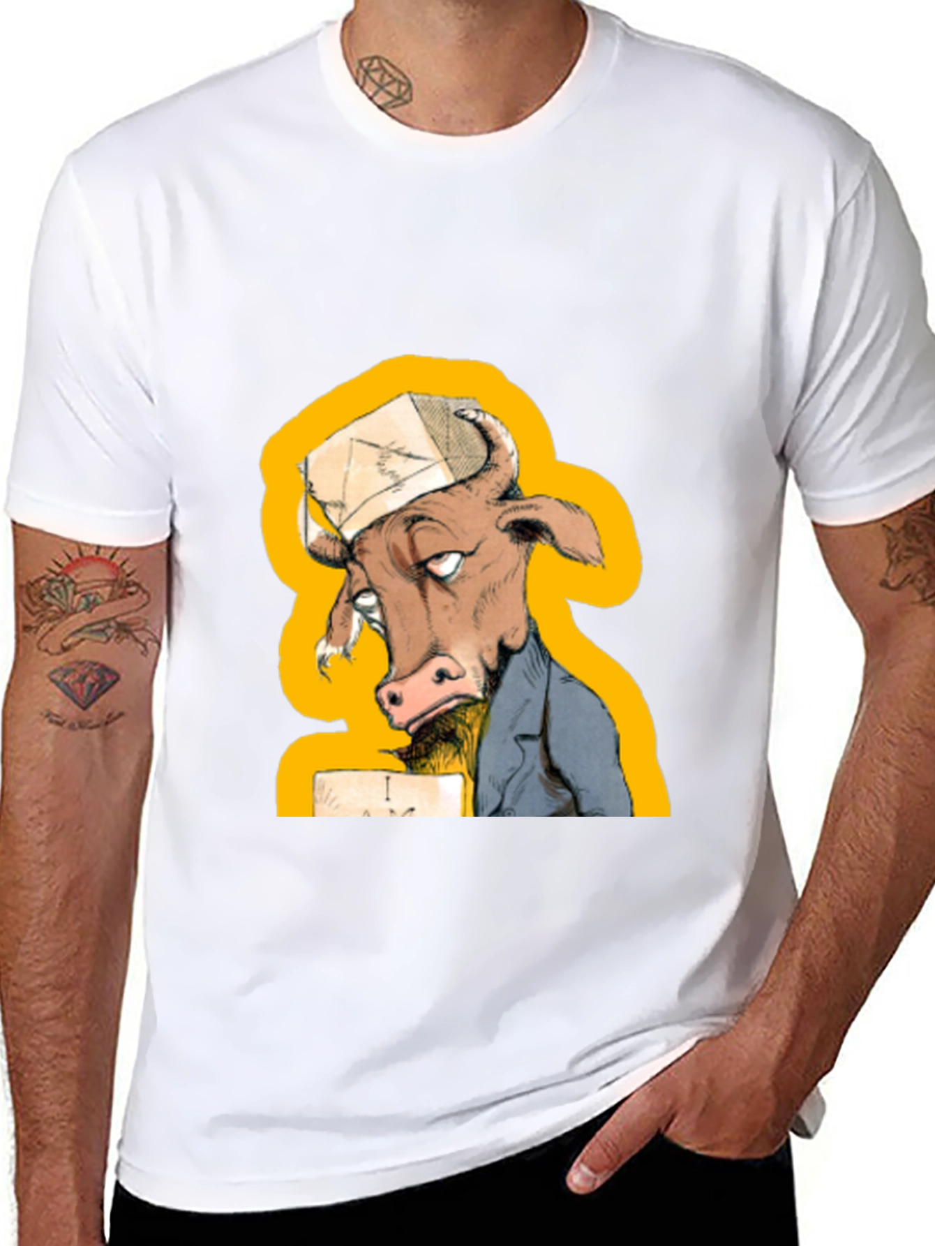 Funny Cow T-Shirt - Novelty Cartoon Animal Tee
