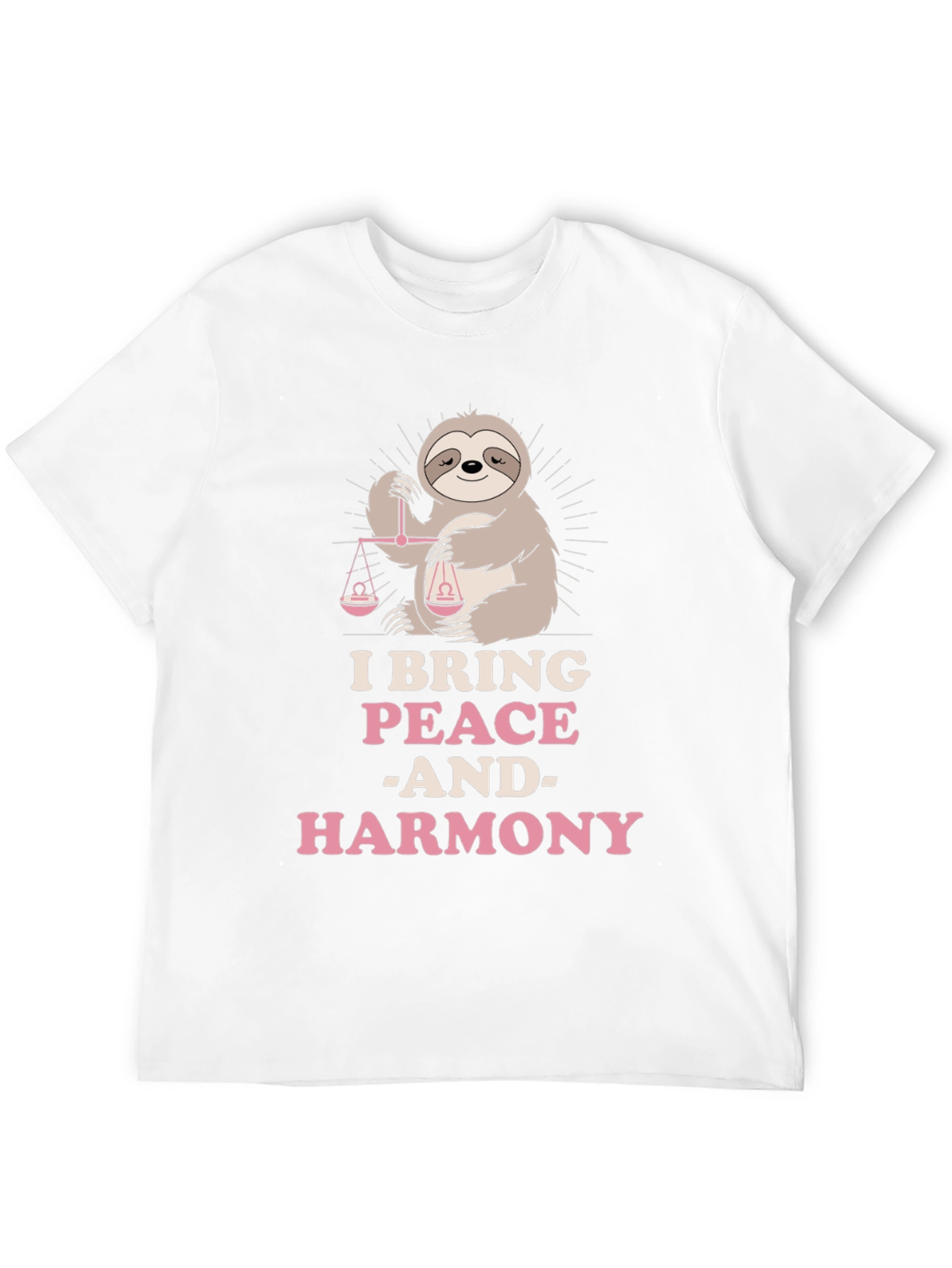 Peace & Harmony Sloth Graphic T-Shirt