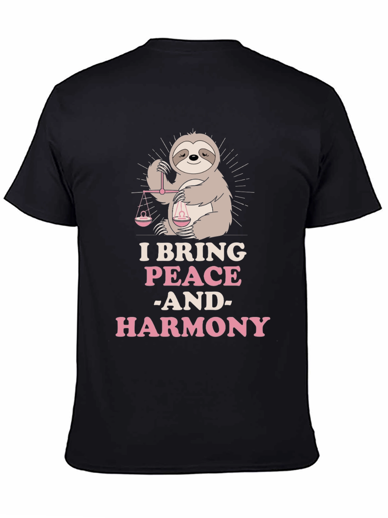 Peace & Harmony Sloth Graphic T-Shirt