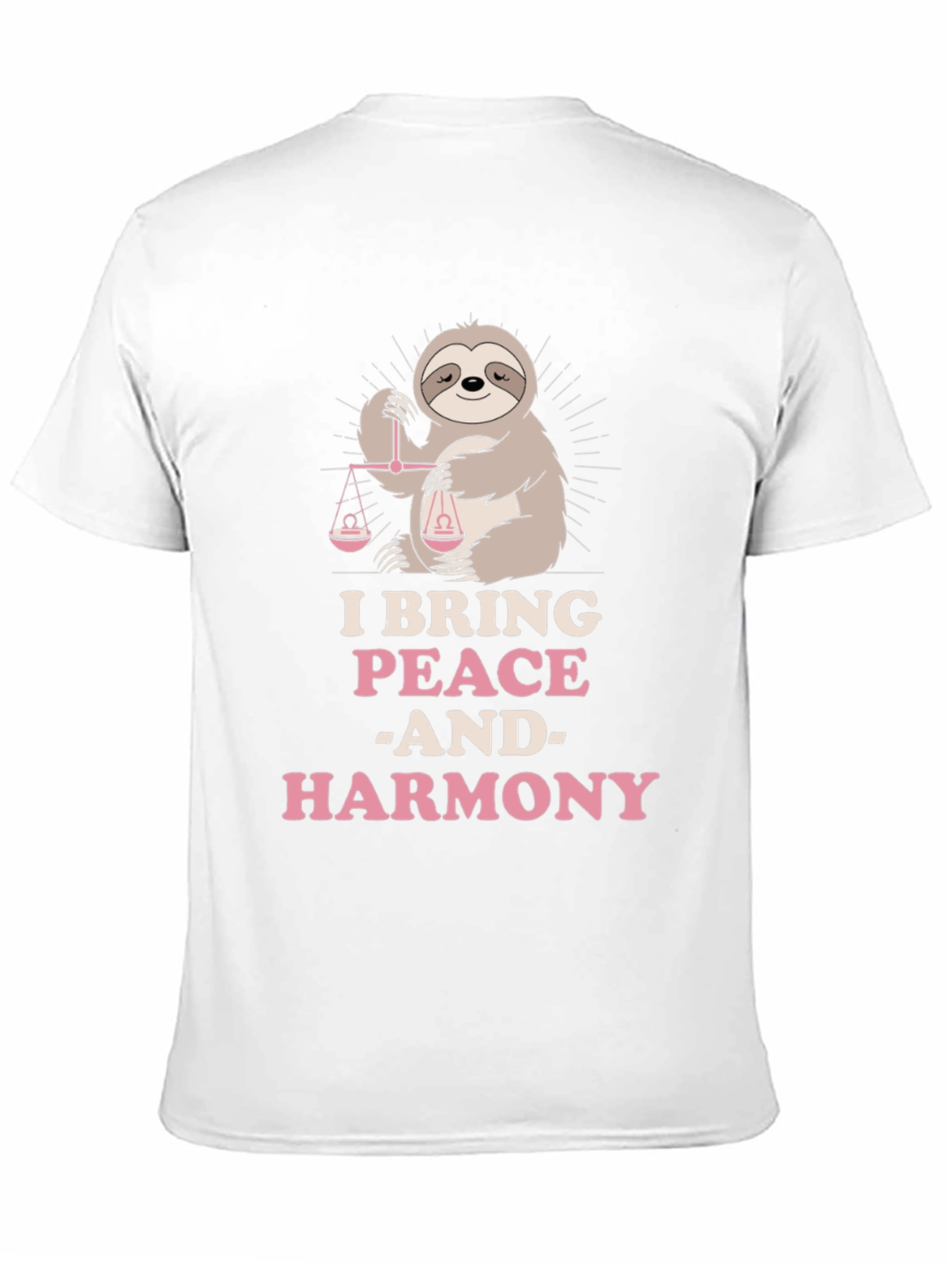Peace & Harmony Sloth Graphic T-Shirt