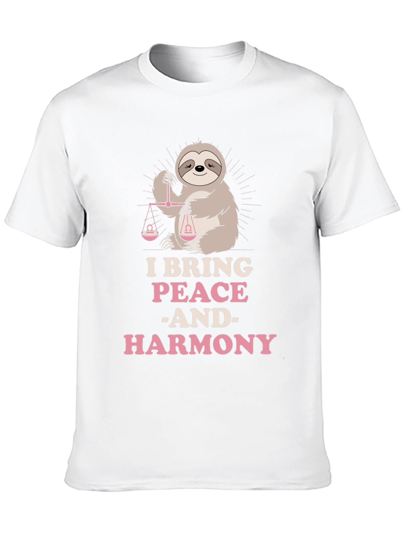 Peace & Harmony Sloth Graphic T-Shirt
