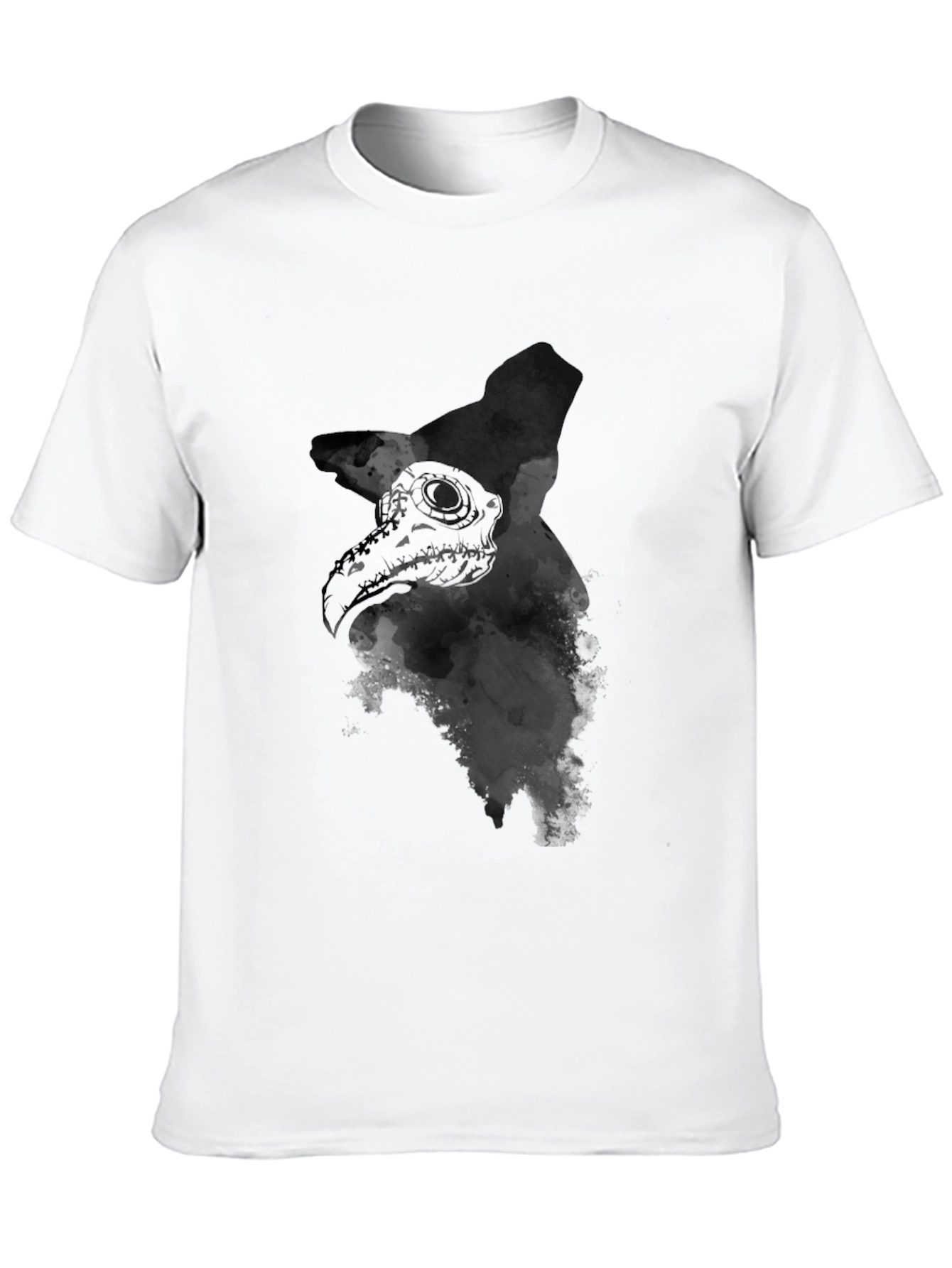 Plague Doctor Graphic Tee - Black Cotton Blend
