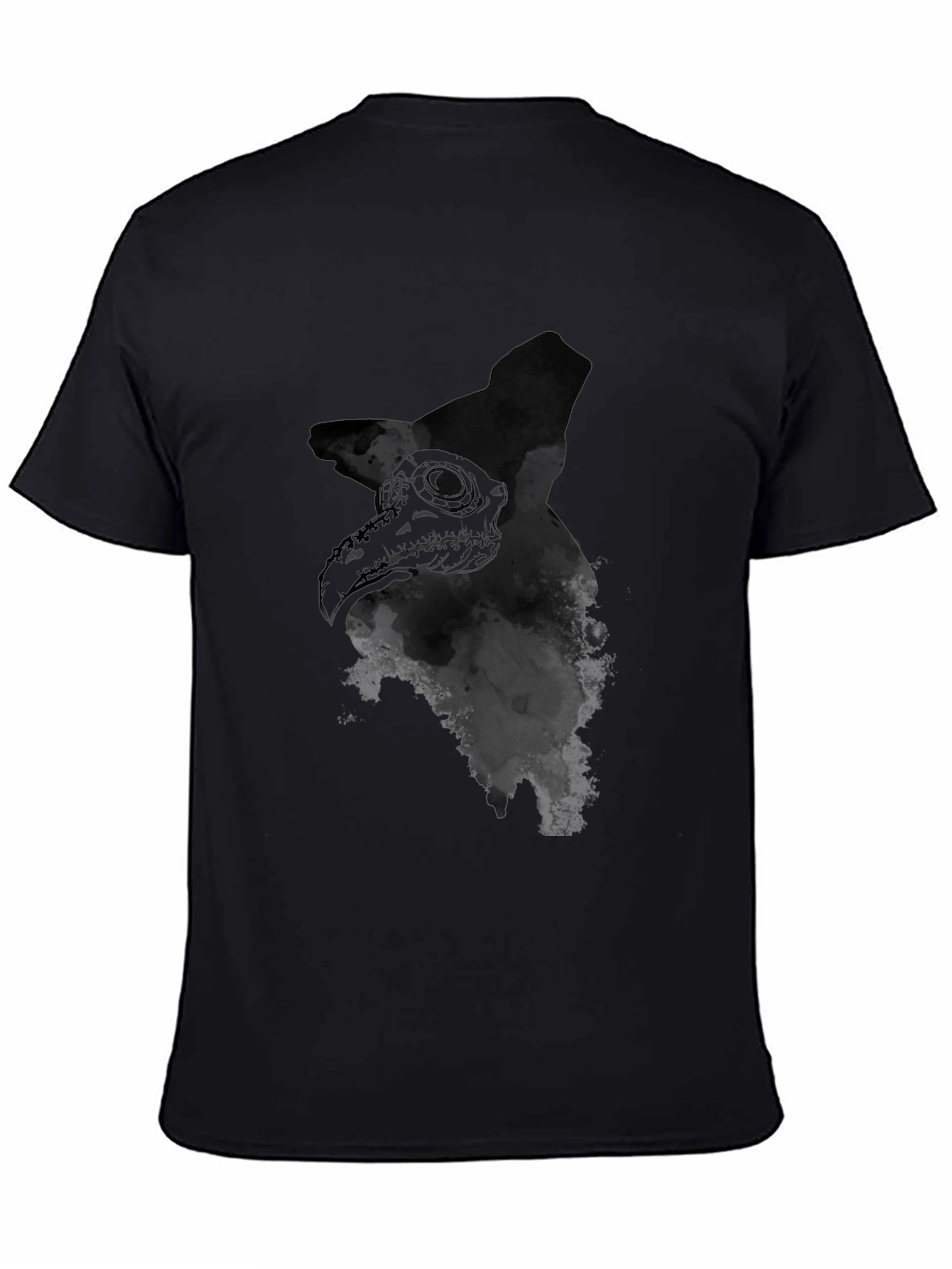 Plague Doctor Graphic Tee - Black Cotton Blend