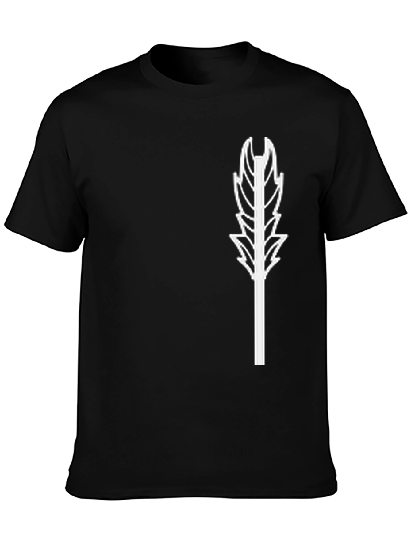 Feather Graphic Black T-Shirt