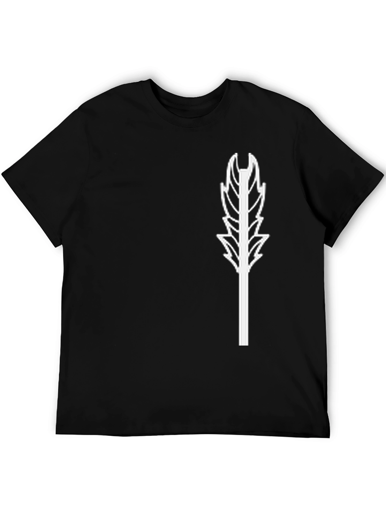 Feather Graphic Black T-Shirt