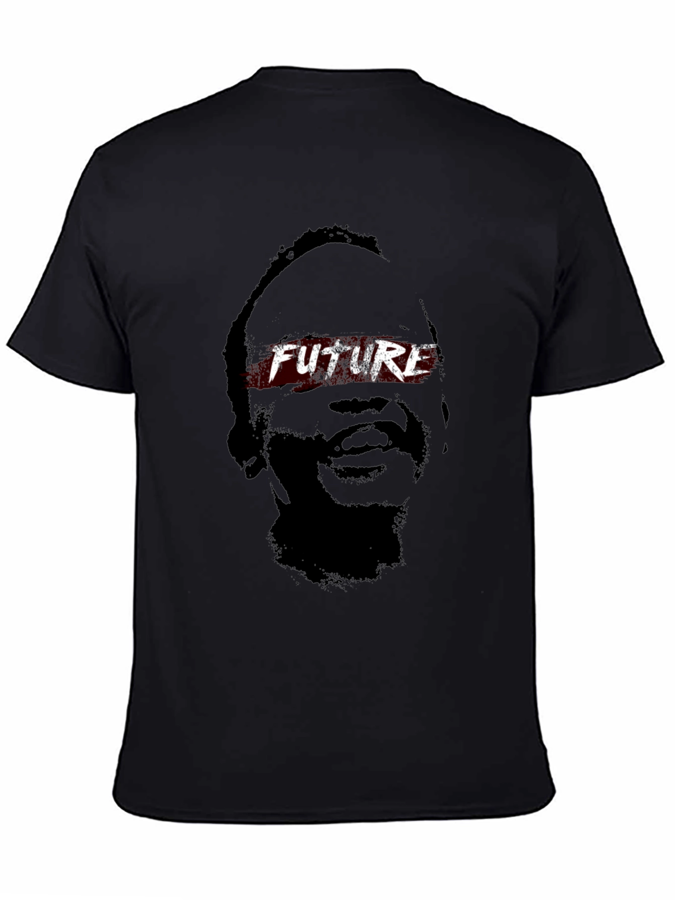 Future Portrait Graphic T-Shirt - Black