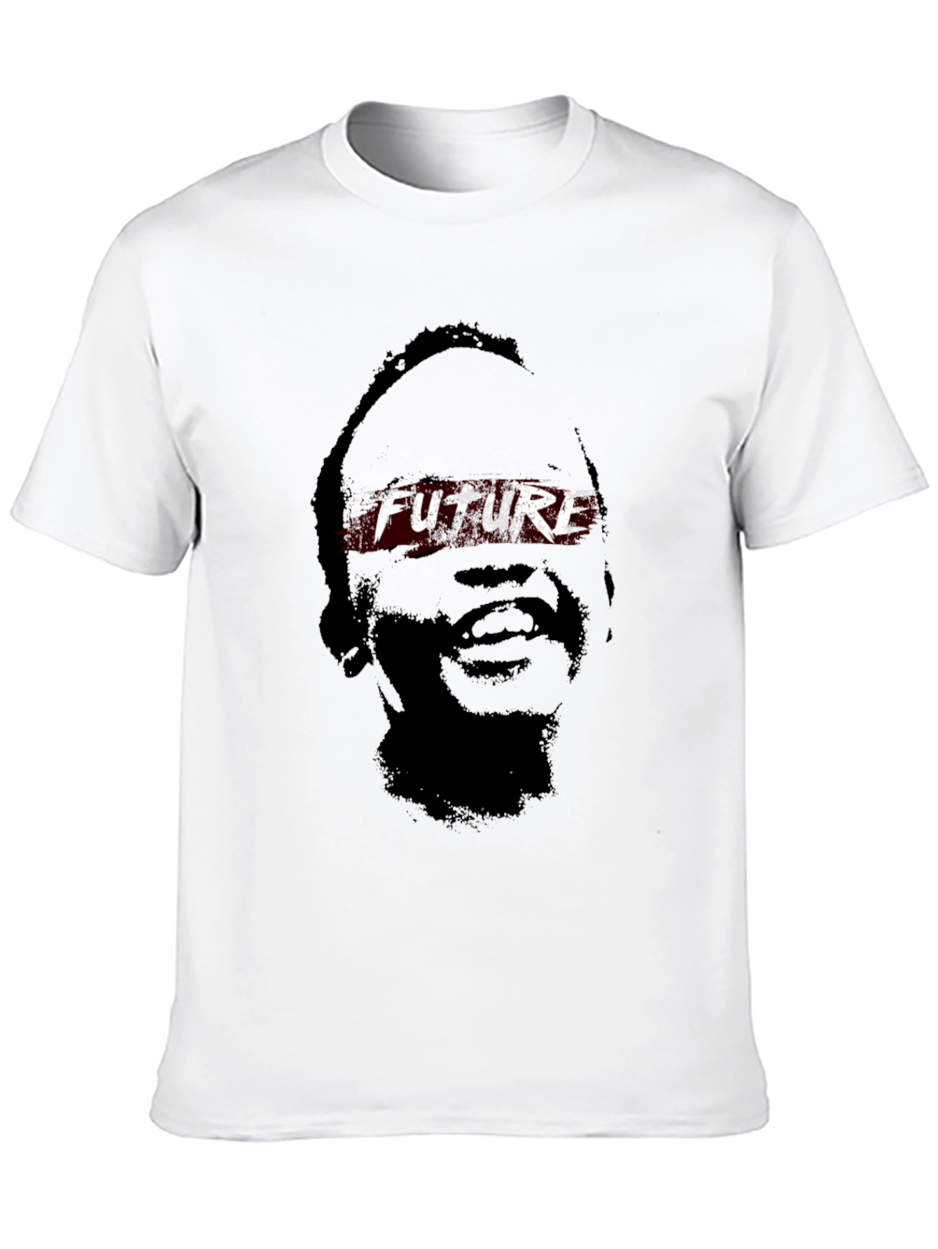 Future Portrait Graphic T-Shirt - Black
