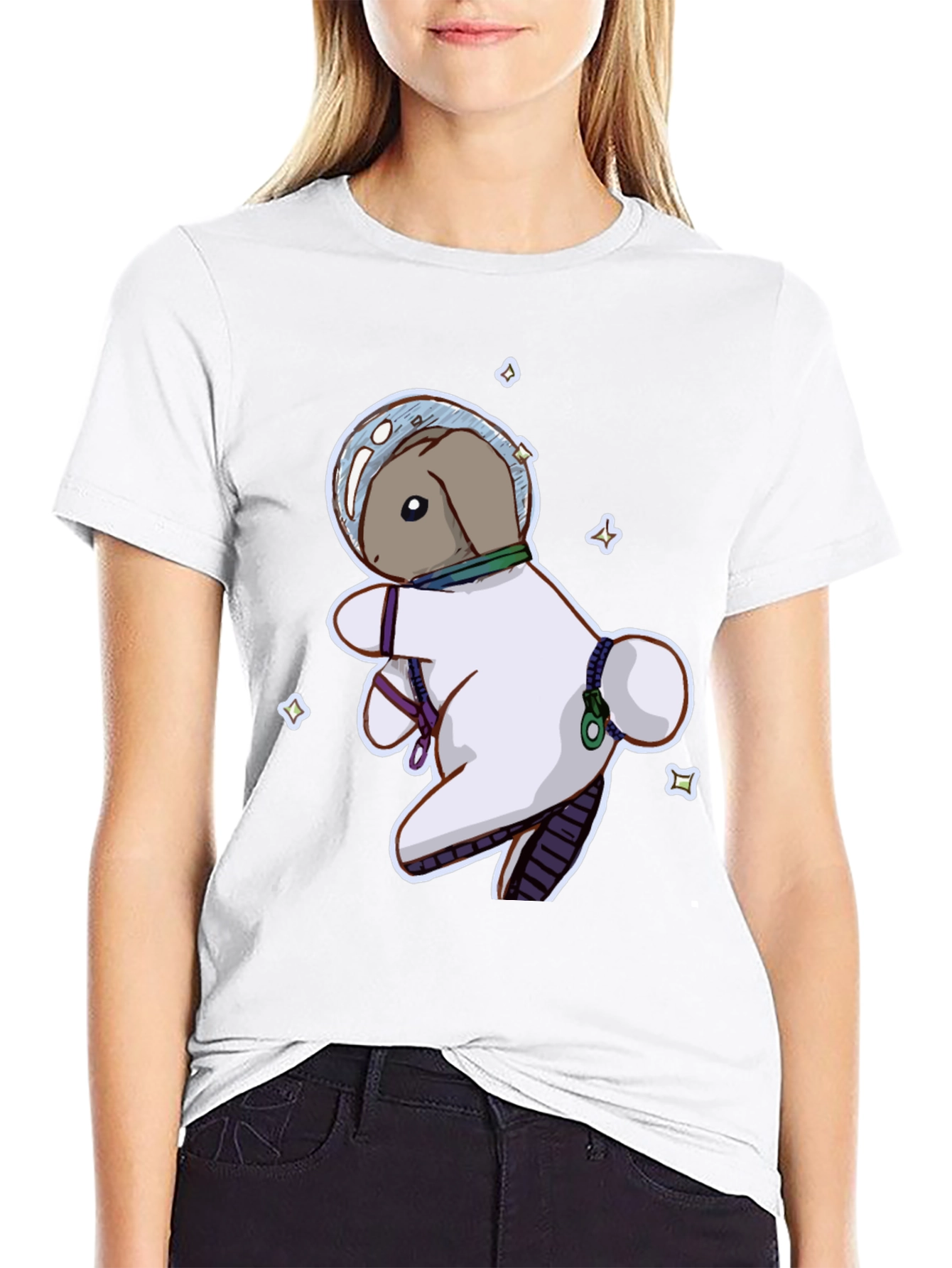 Astronaut Bunny Graphic T-Shirt
