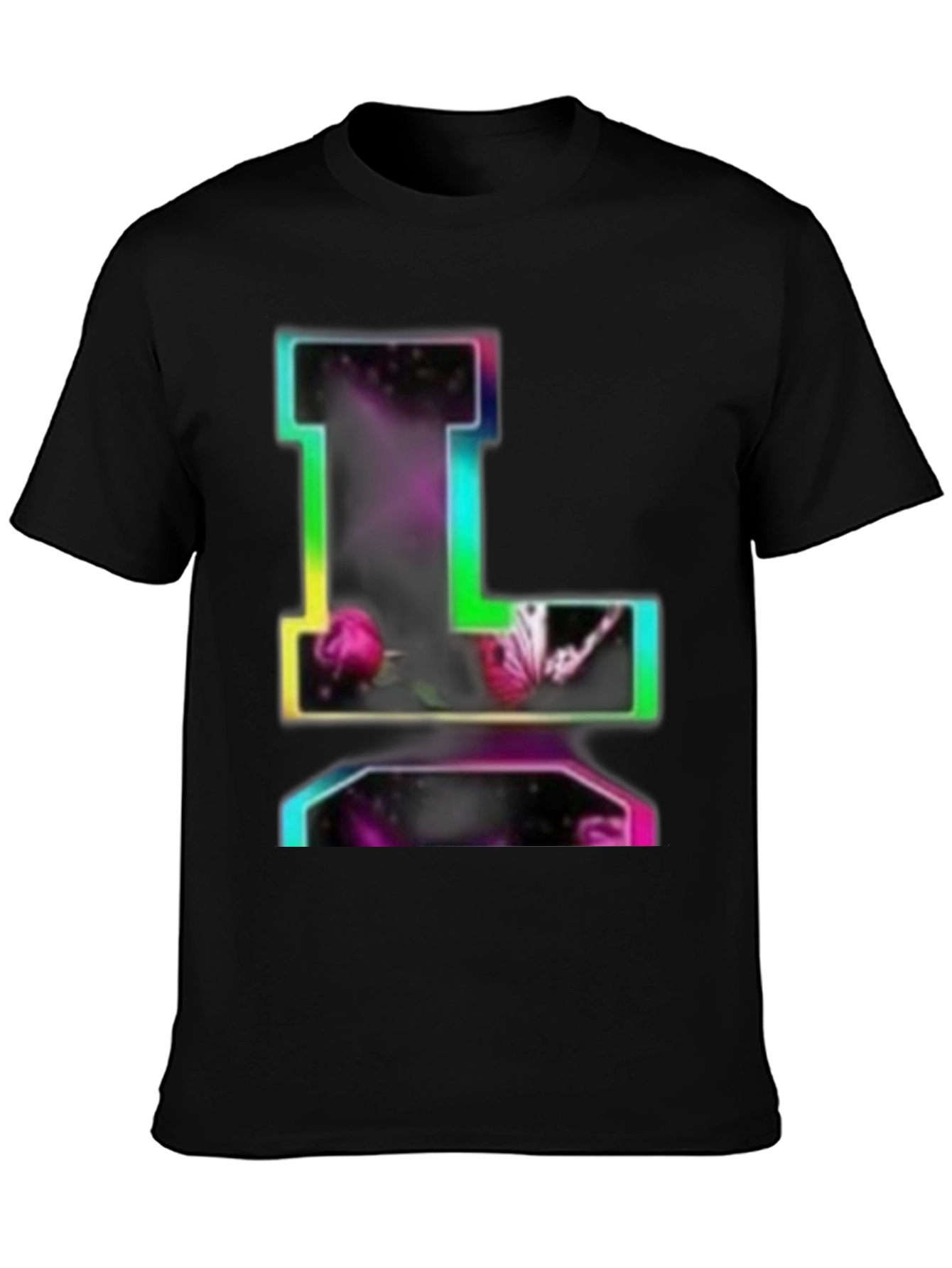 Rainbow Letter L Graphic T-Shirt