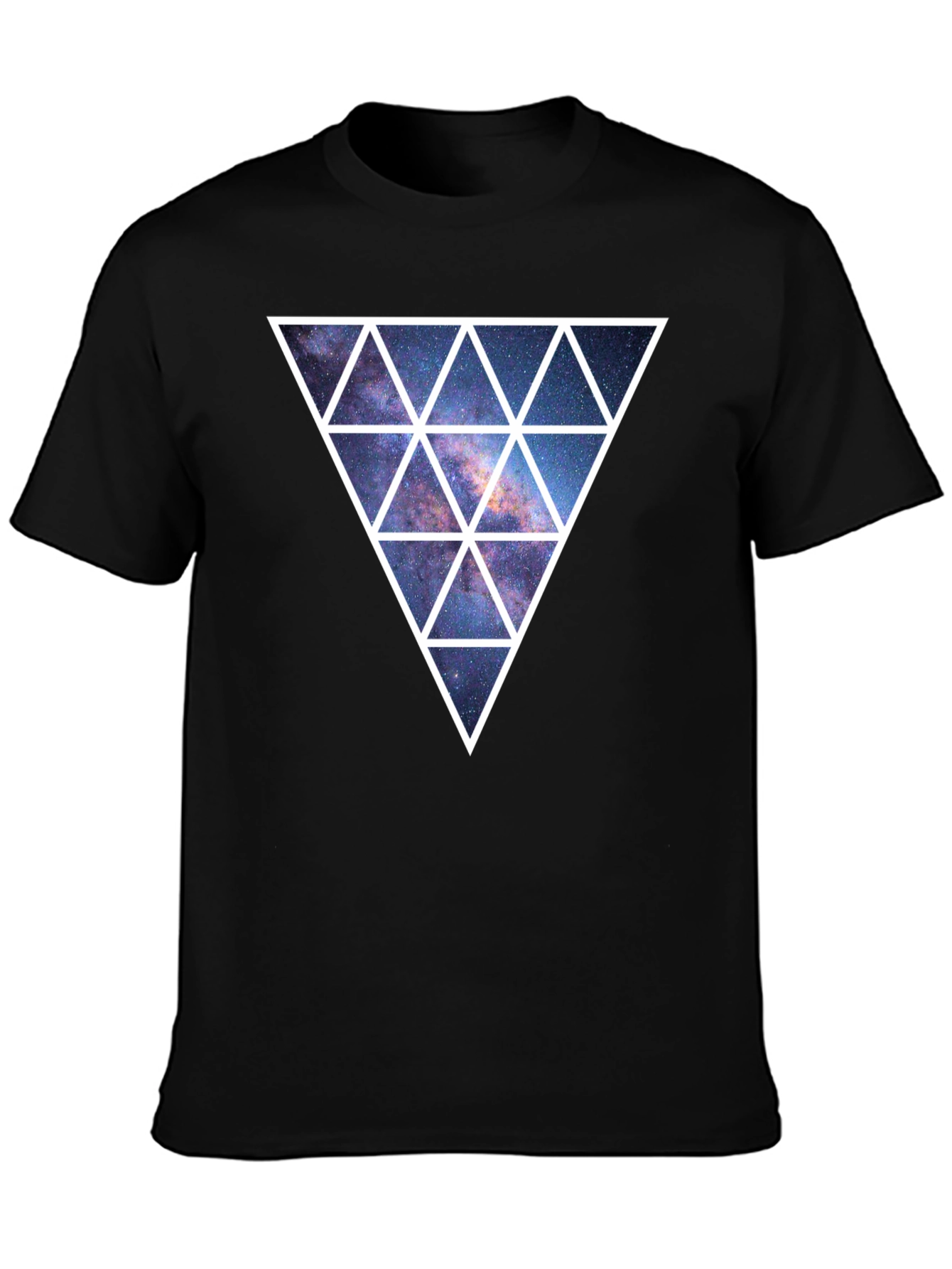 Galaxy Triangle Graphic Tee - Mens Black T-Shirt